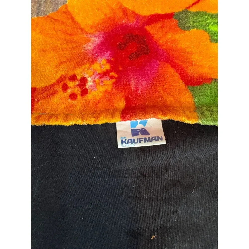 Ben Kaufman Always Happy Hour Tropical Cocktail Beach Towel Colorful 100% Cotton